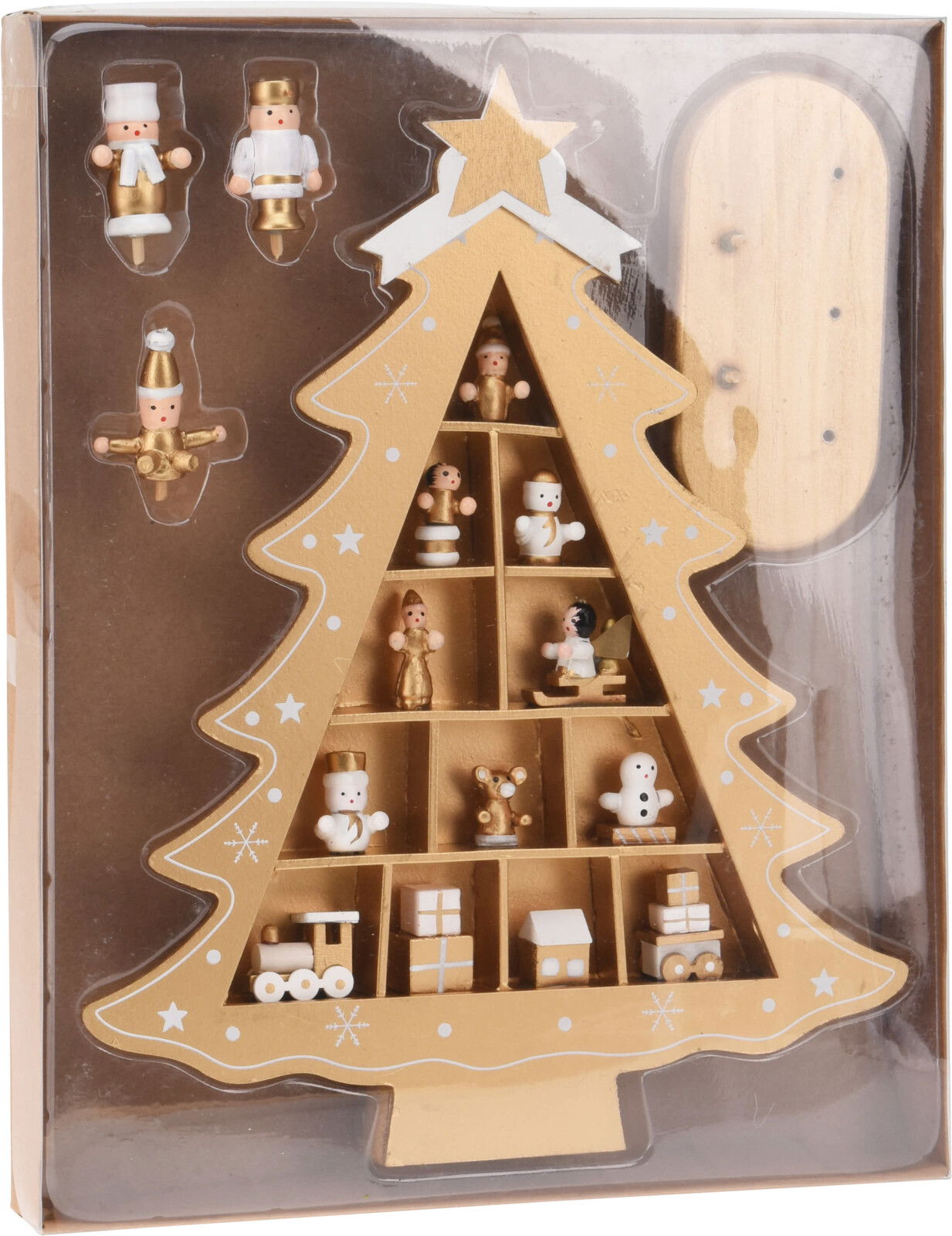 Boom m hangdeco 30 cm goud kerstversiering - Nampook
