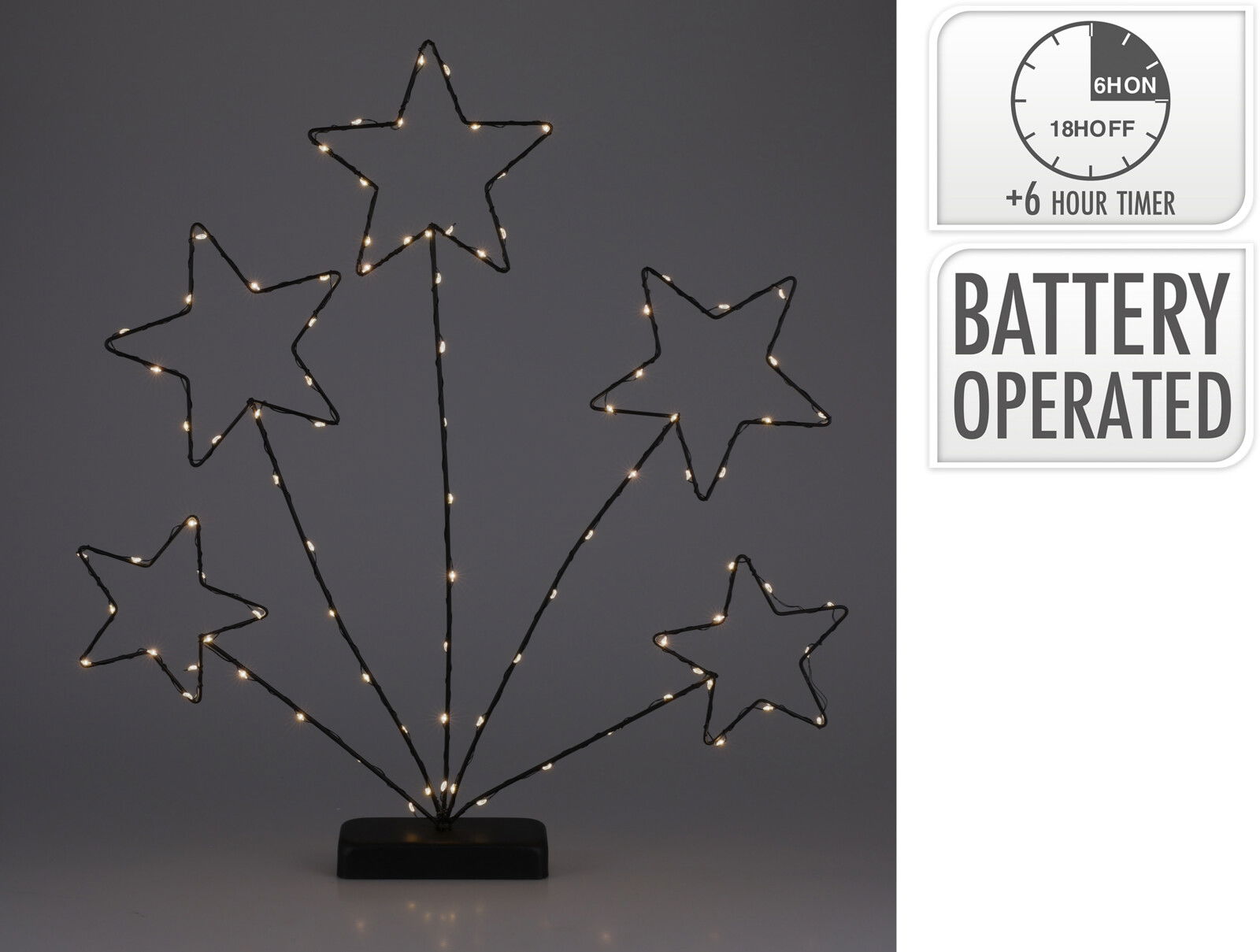 Sterren op standaard 52 cm kerstversiering - Nampook