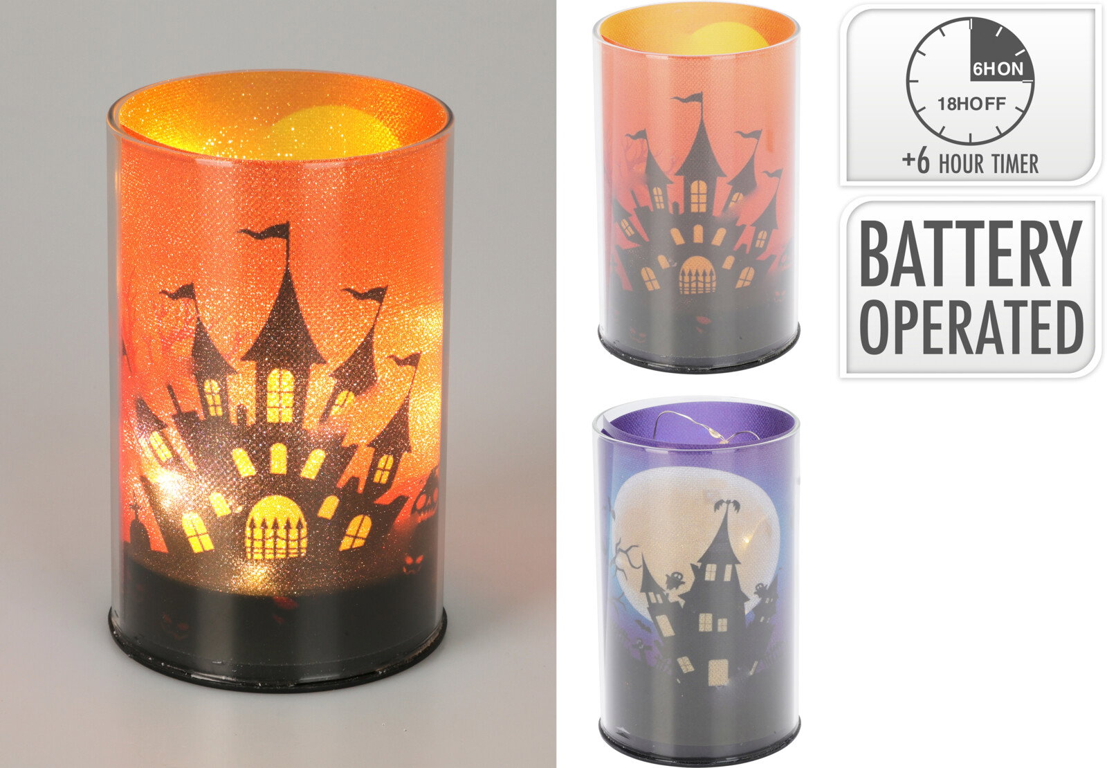 Lamp halloween 20 cm 2ass 1 stuk Nampook - Nampook