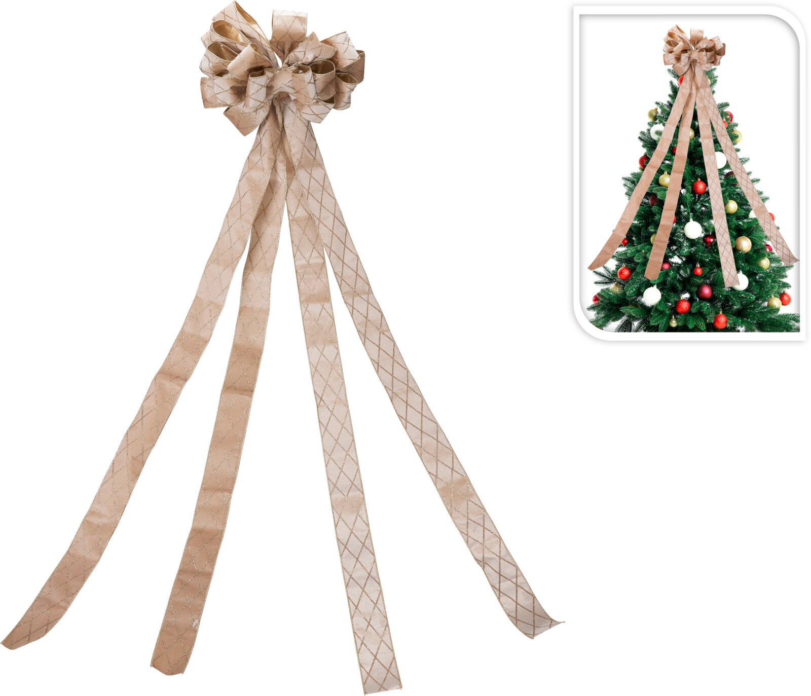 Nampook Piek strik 130x33 cm champagne  - 