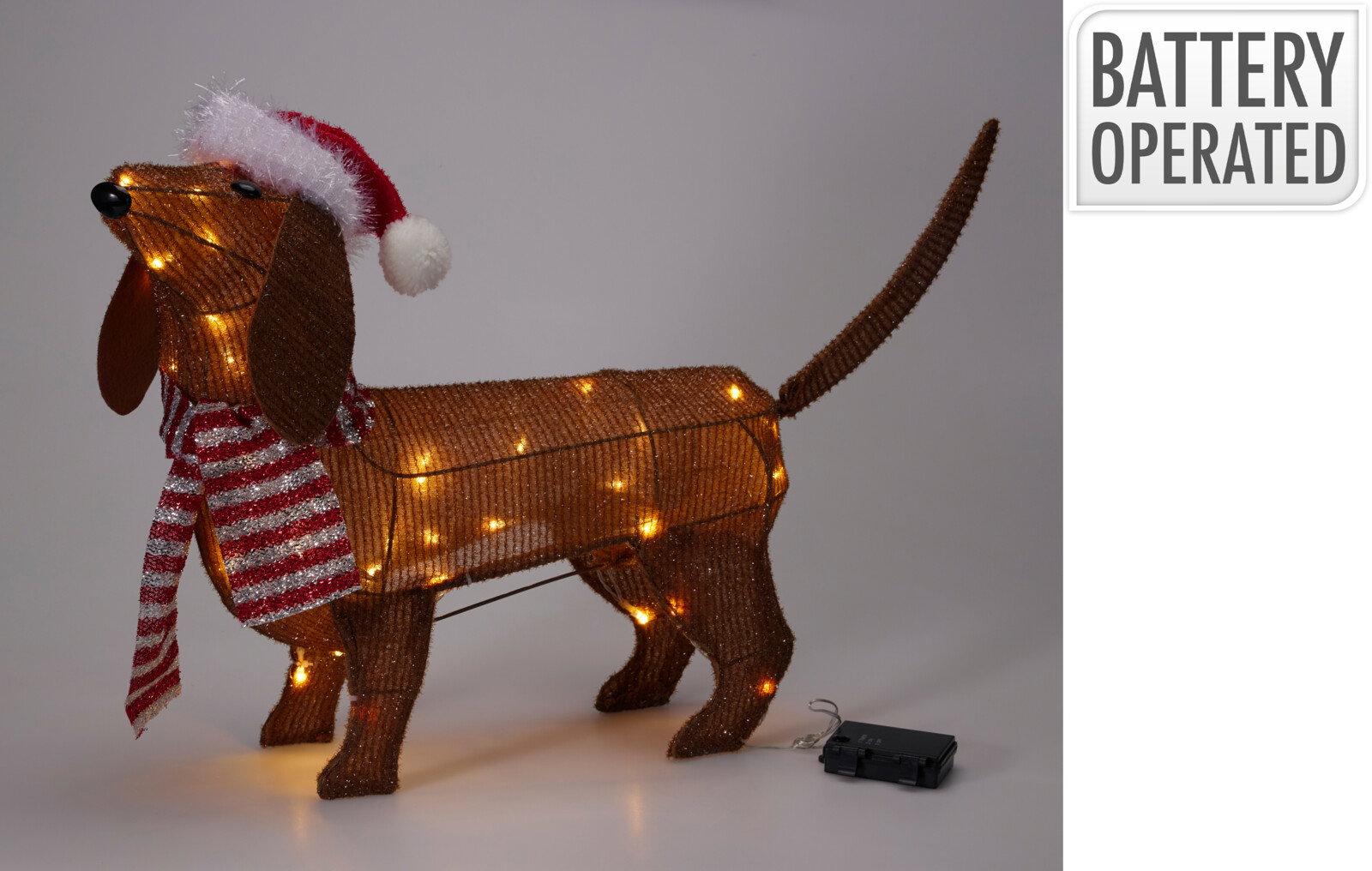 Hond met muts 70 cm led bruin Nampook - Nampook
