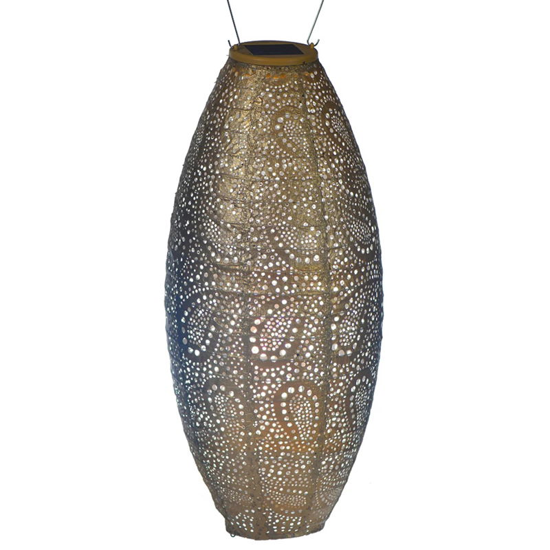 Long Oval dia. 20 cm Paisley koper lampion - Lumiz