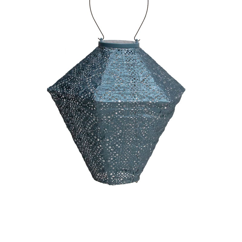 Diamond dia. 28 cm Lace grijs blauw lampion - Lumiz