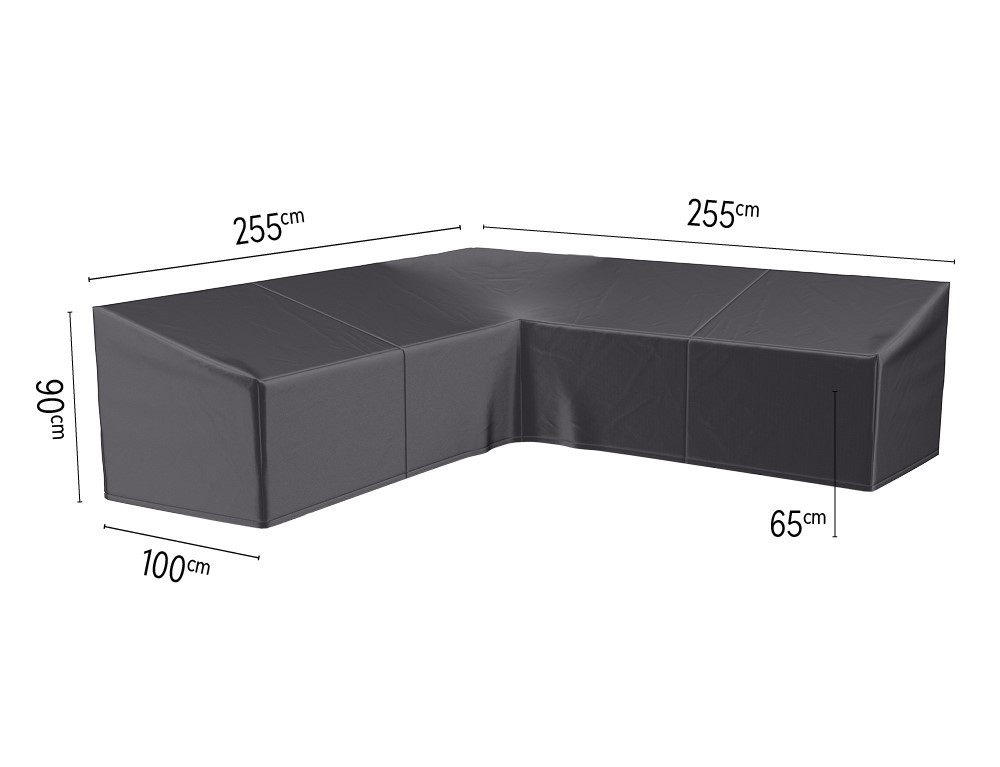 Lounge cover L HB 255x255x100xH65/90 cm antraciet AeroCover - Aerocover