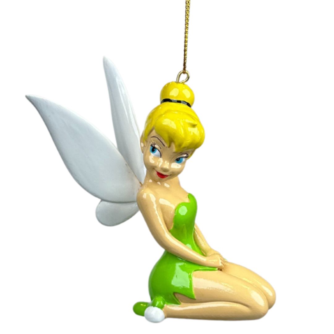 Disney Resin 3D Tinkerbell zittend 10 cm ornament  - 