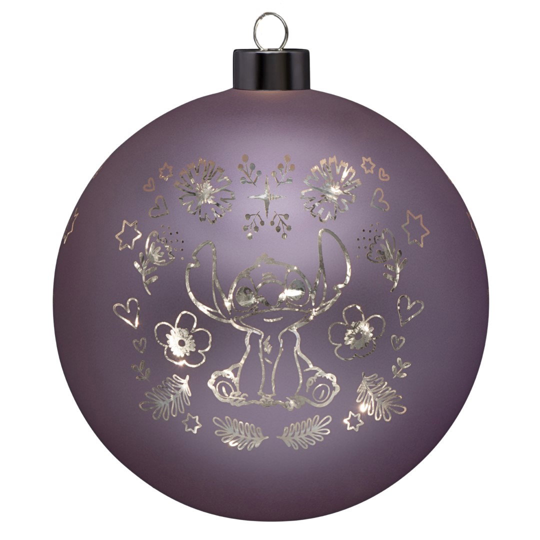 Verlichte kerstbal glas Stitch groot 15 cm Disney - Disney