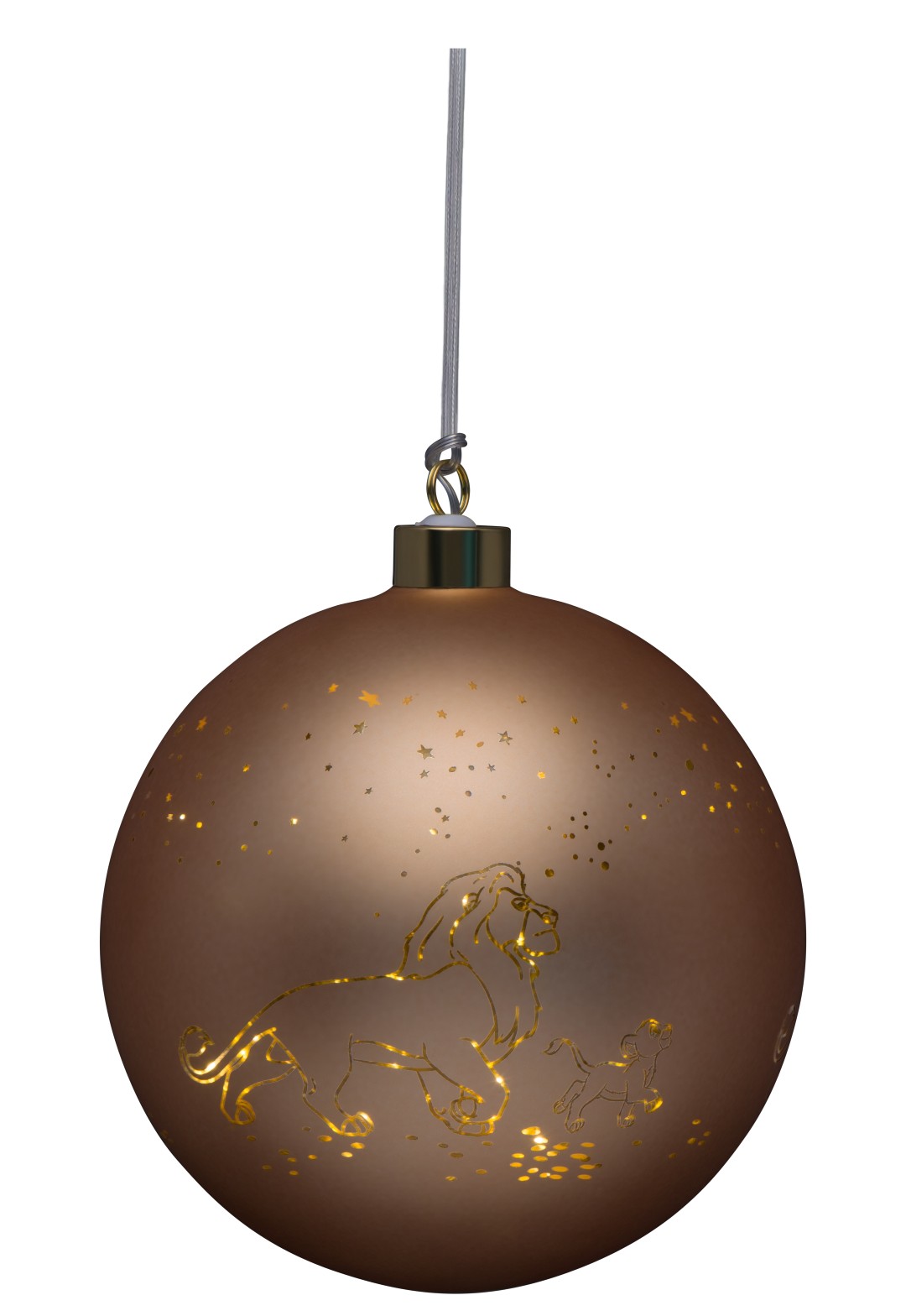 Verlichte kerstbal glas de Lion King groot 15 cm Disney - Disney