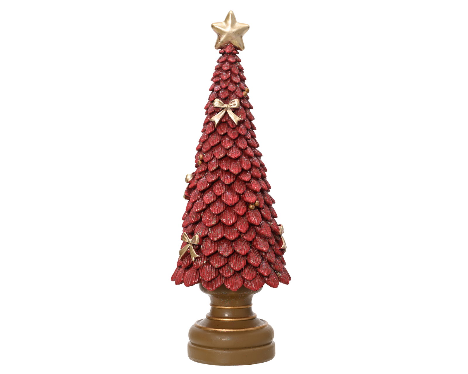 Kerstboom 12x12x36 rood Decoris - Decoris