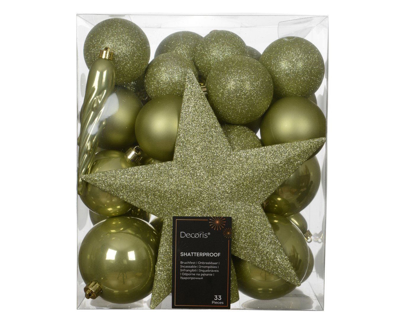 Kerstballen d8h groen III Decoris - Decoris