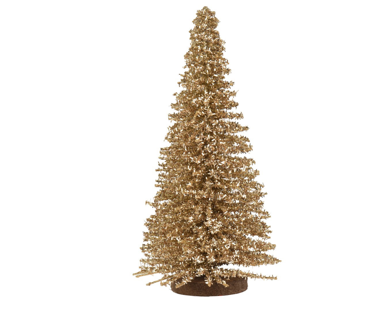 Boom bamboe glitter op voet goud dia. 12 x 30 cm Decoris - Decoris