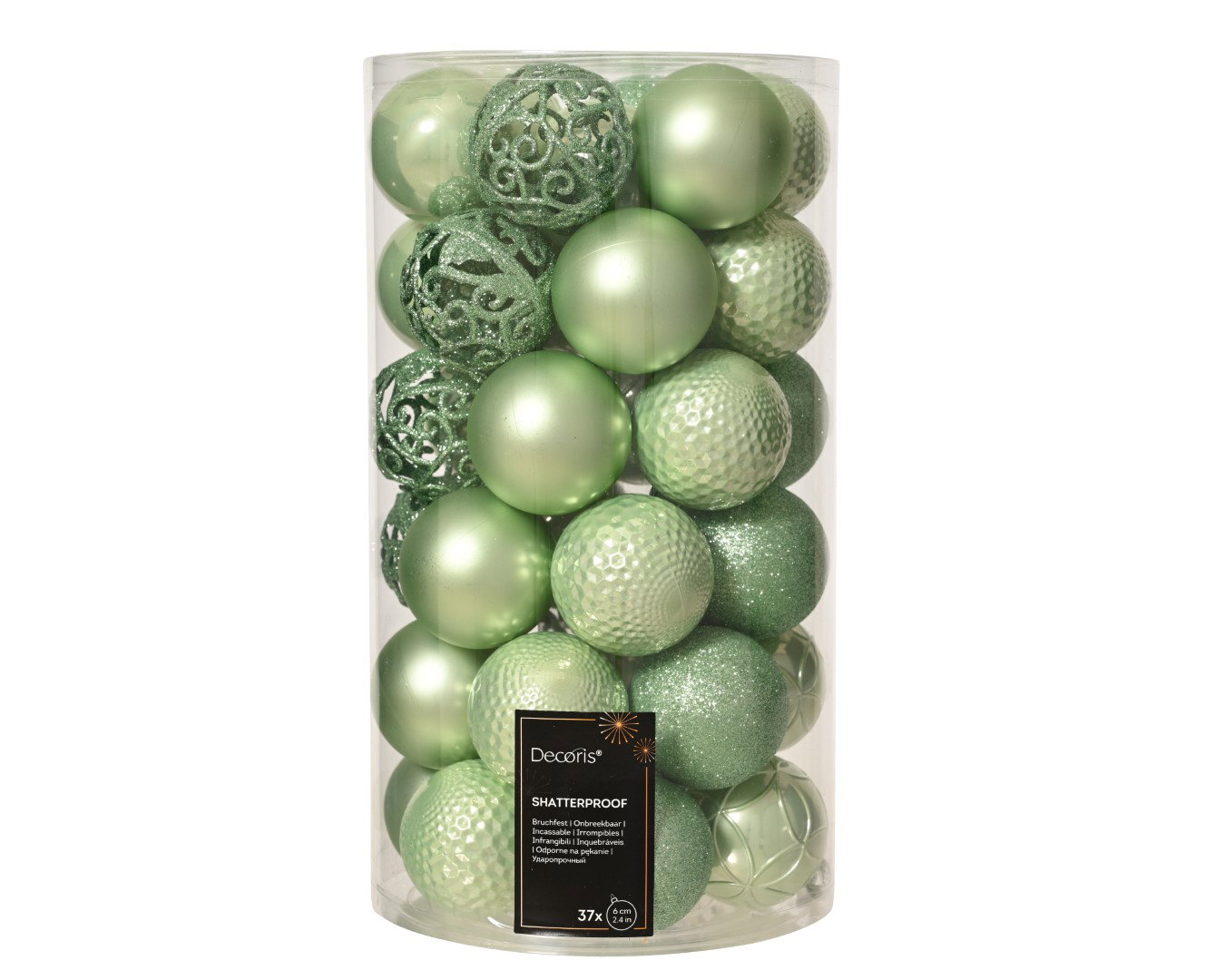 Kerstballen d6h groen IV Decoris - Decoris