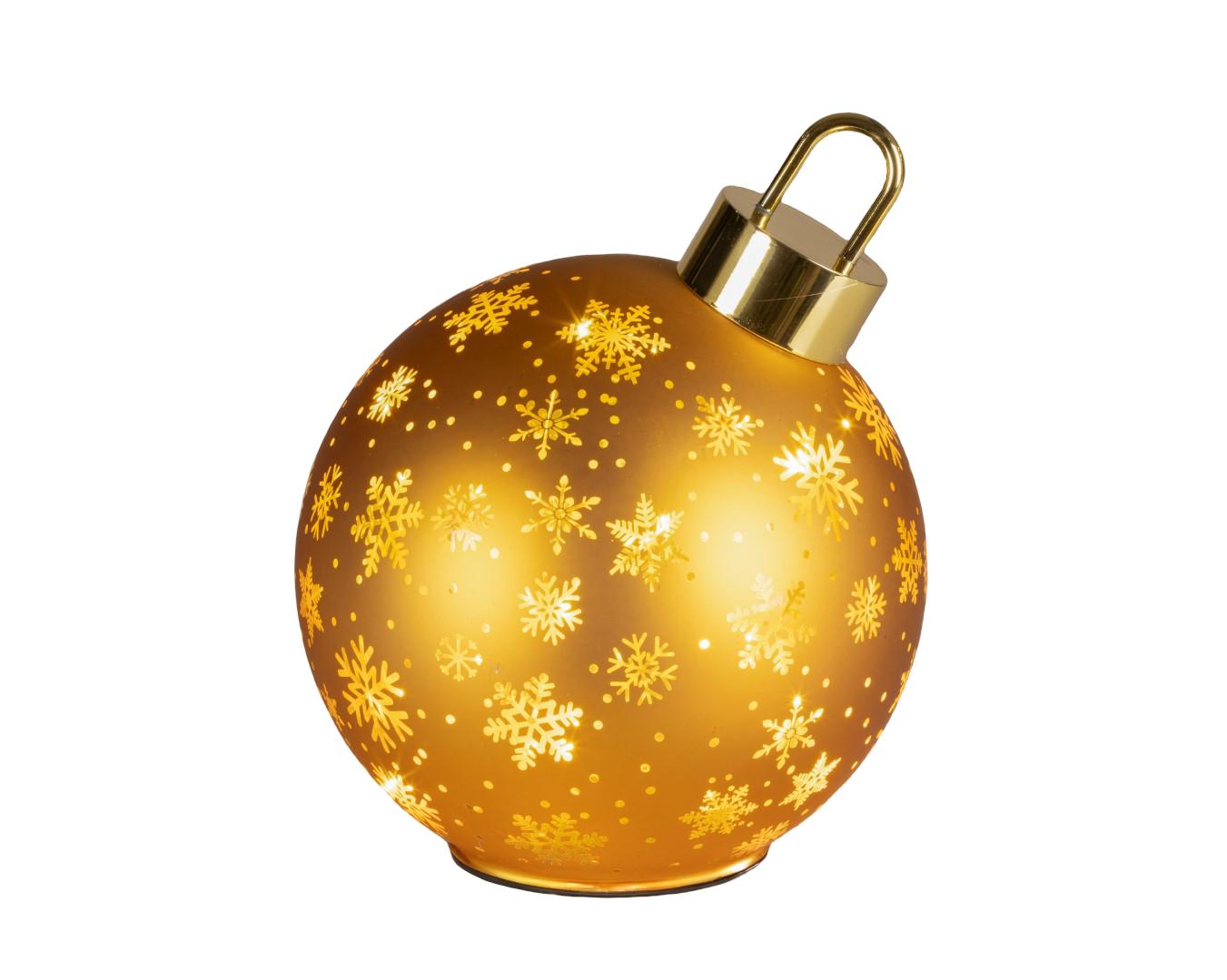 Decoris Draaiende kerstbal d18h23 goud  - 