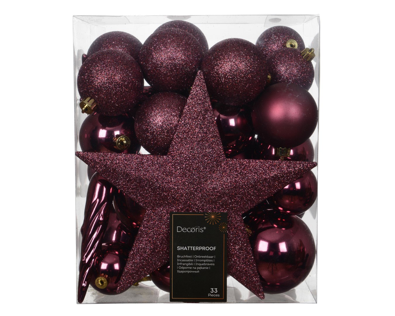 Kerstballen d8h roze I Decoris - Decoris