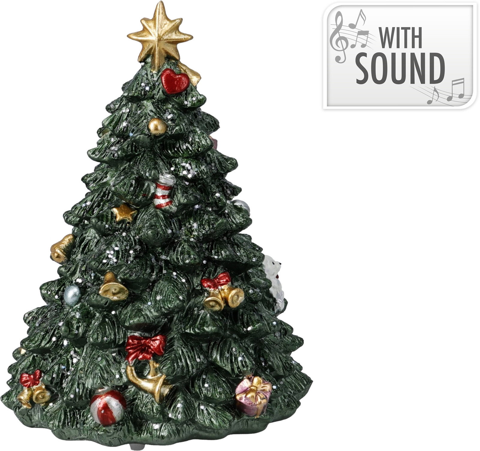 Kerstboom muziek 16 cm groen Nampook - Nampook