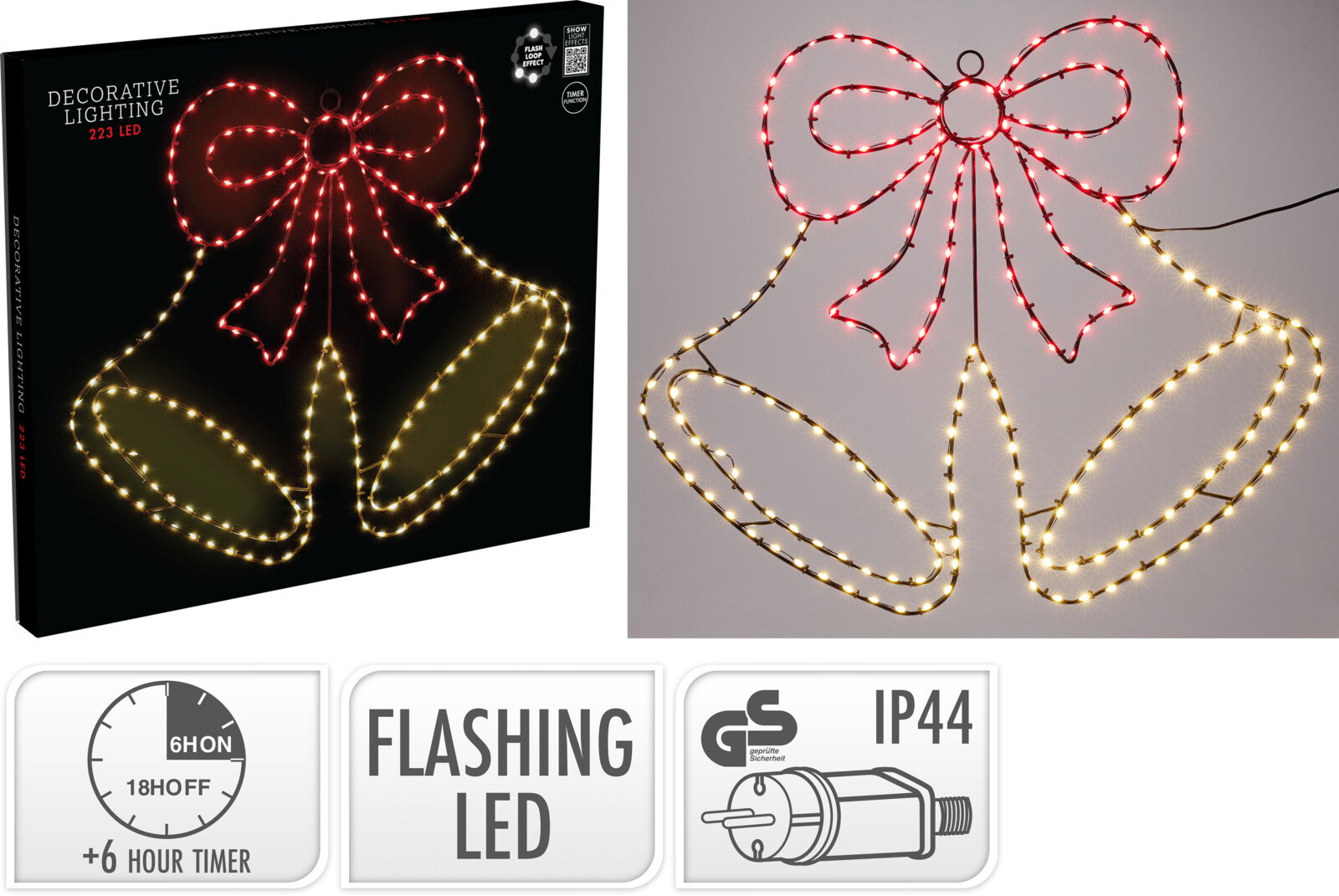 Kerstbel 60 cm flash Nampook - Nampook