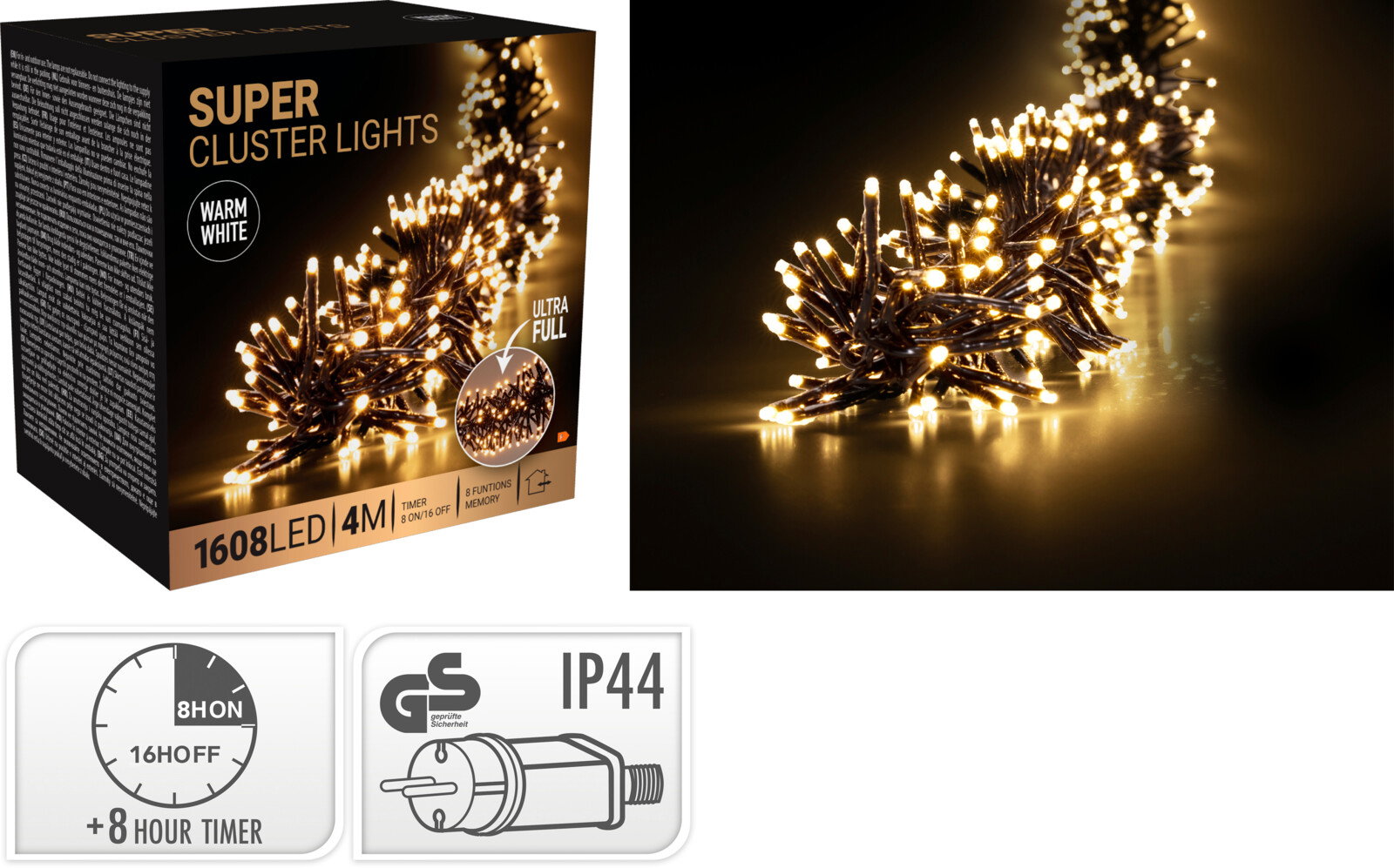 Super cluster 1608led ww Nampook - Nampook