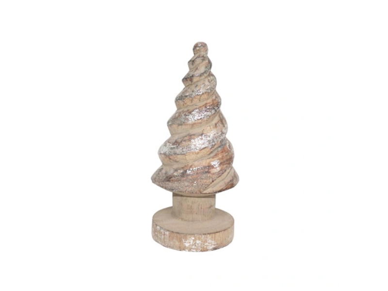 Xmas tree cone swirl s, silver - Hortus