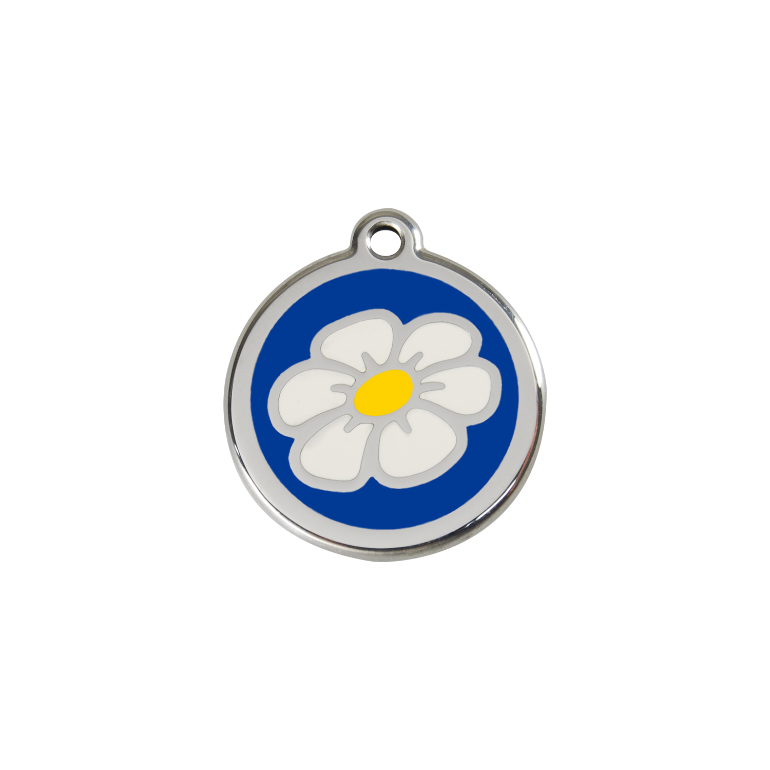 https://cdn.warentuin.nl/media/catalog/product/S/C/SCAN9330725030060_reddingo_hondenpenning_daisy_flower_navy_roestvrijstalen_hond_a10b.png