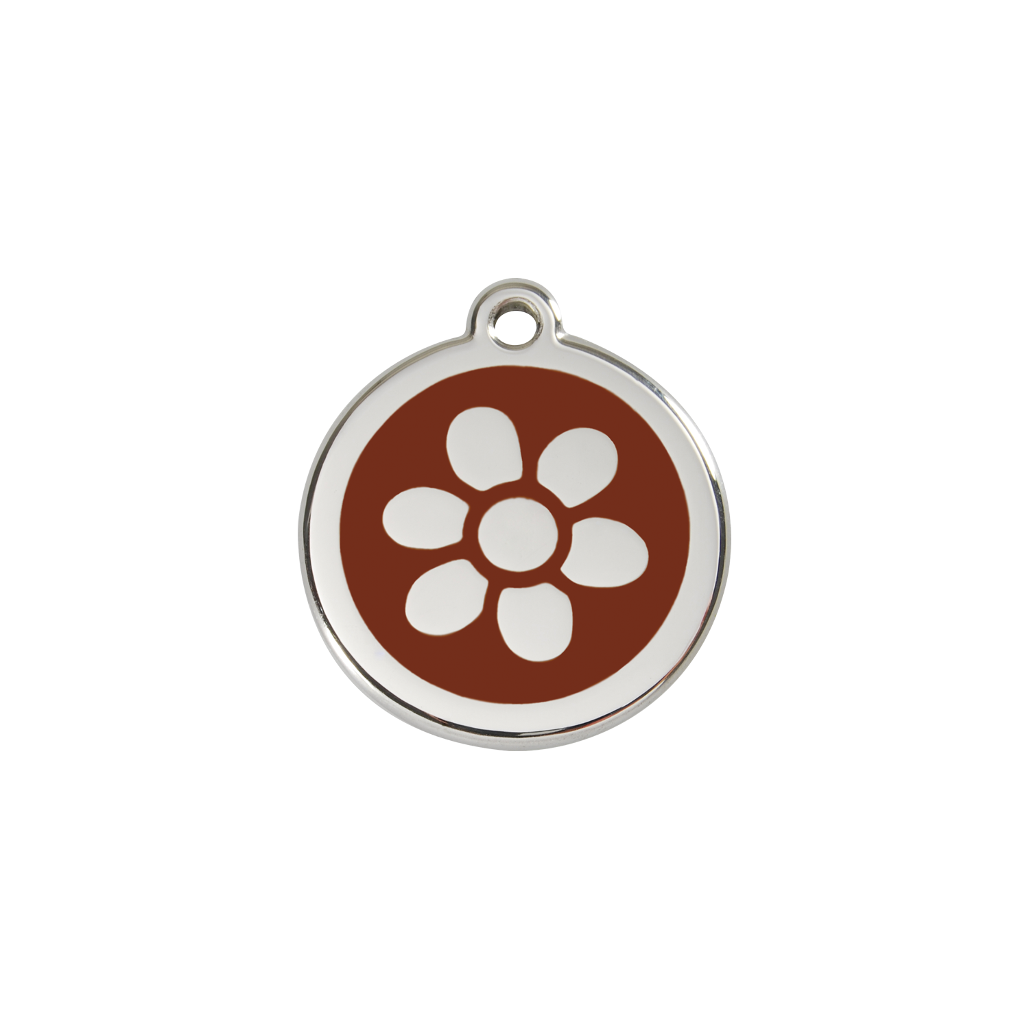https://cdn.warentuin.nl/media/catalog/product/S/C/SCAN9330725030268_reddingo_hondenpenning_flower_brown_roestvrijstalen_hondenpen_0301.png