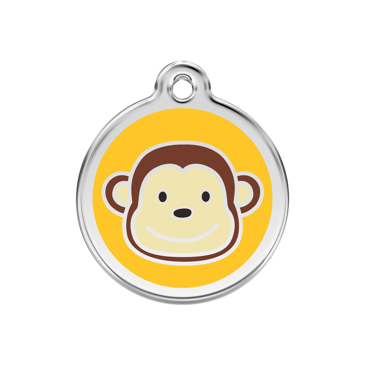 https://cdn.warentuin.nl/media/catalog/product/S/C/SCAN9330725081130_reddingo_hondenpenning_monkey_yellow_roestvrijstalen_hondenpe_fede.png