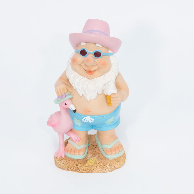 Oosterik home Tuinkabouter met flamingo - 