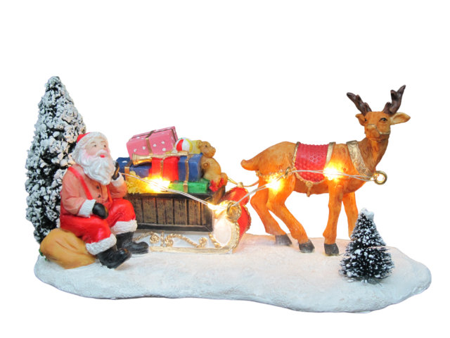 Kerstman Met Slee - Oosterik Home
