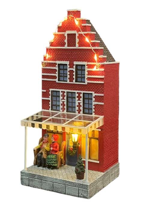 Kersthuis Met Stel Op Bank - Oosterik Home