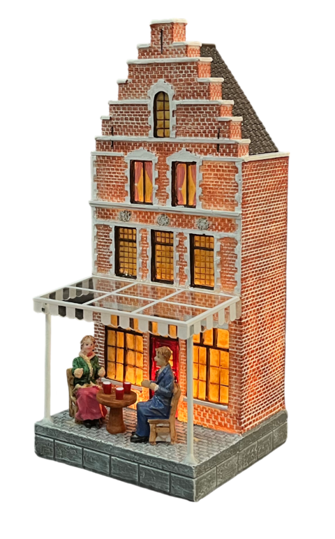 Kersthuis Met Stel op Bistroset - Oosterik Home