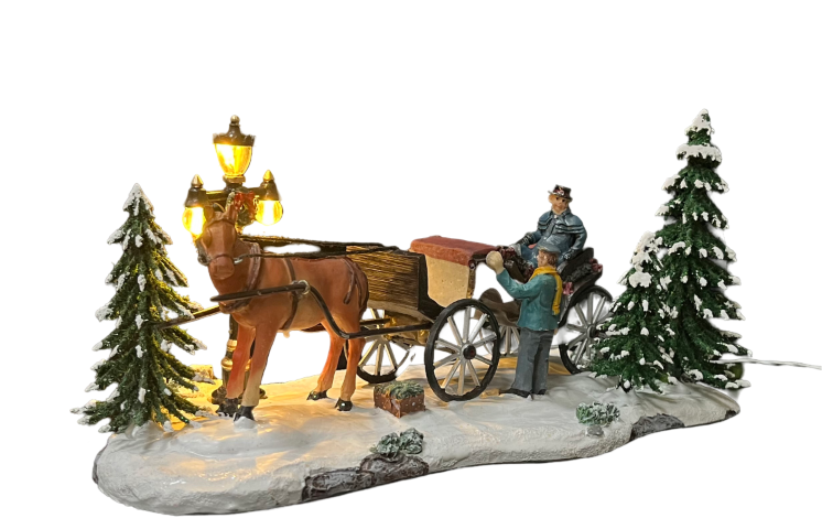 Paard Met Wagen & Lantaarn - Oosterik Home