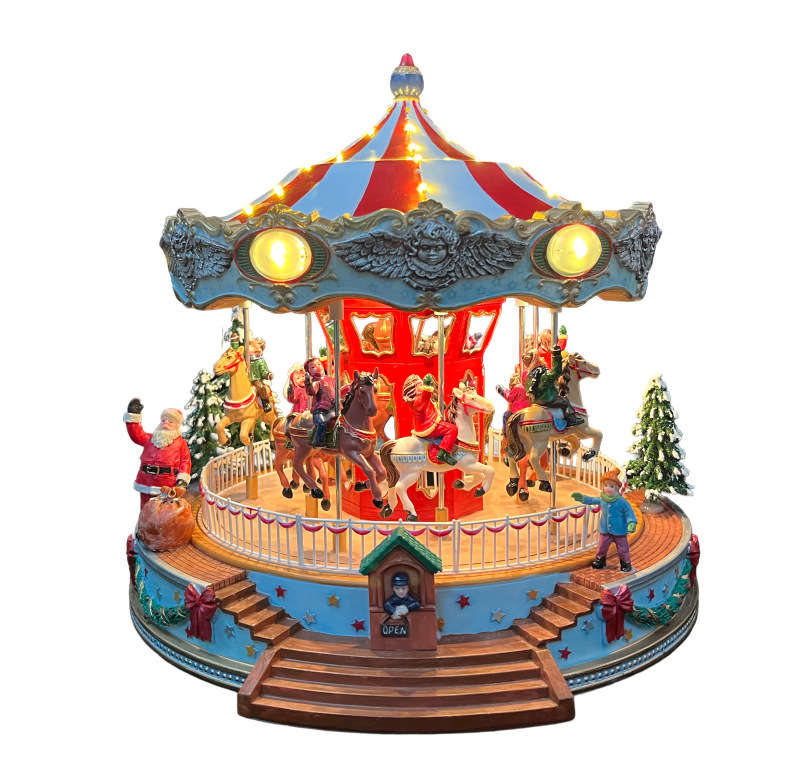 Carrousel Met Kerstman - Oosterik Home