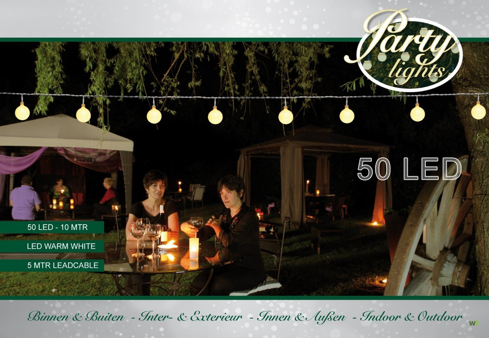 Konstsmide 2381-500 Party-lichtketting Buiten werkt op het lichtnet Aantal lampe