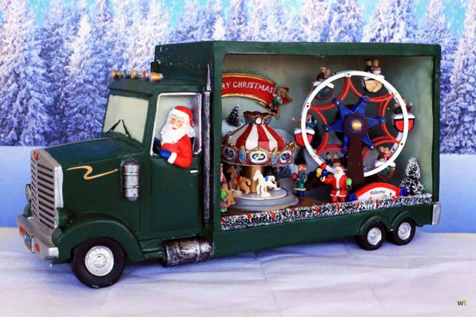 Kerst Ornament Bestelwagen Oldtimer Graafmachine - L11,5 x B4,5 x H5,5 cm - Rood per stuk kopen