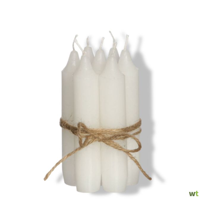 Echte was stompkaarsen 7-delige set - crèmewit - blokkaars in 7 verschillende hoogtes - kaars voor Kerstmis winter advent lantaarn windlicht decoratie