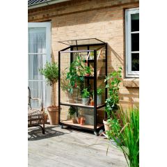 Muurkas City Garden zwart van veiligheidsglas 4mm 