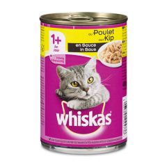 5 stuks! Kattenvoer Blik Saus met Kip 400 g Whiskas