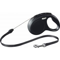 Rollleine Classic Schnur S 5 Meter schwarz Flexi