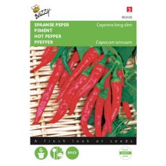 Zaden Spaanse Peper Cayenne long slim Buzzy
