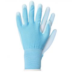 Werkhandschoenen licht polyester blauw L Talen Tools