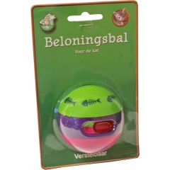 Beloningsbal kat op blister 6 cm Speelplezier-kat Gebr. de Boon
