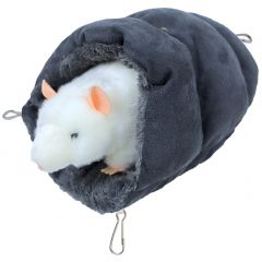 Knaagdier slaapzak pluche grijs 25 cm Gebr. de Boon