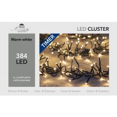 Clusterverlichting 384 lampjes warm wit 2,4 meter Clusterlights Anna's Collection