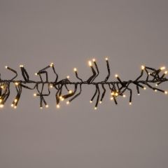 Kerstverlichting Clusterverlichting flash 384 LED / 2,4 meter warm wit en 32 LED knipperend met timer Anna's collection