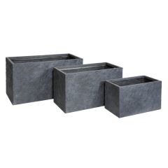 Bloempot Arizona biguhi graphite l90w33.5h45 Fiberclay clayfibre MCollections
