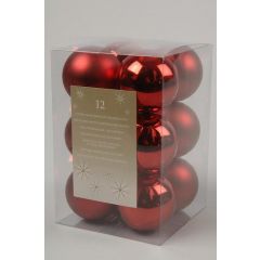12 rote Weihnachtskugeln 60 mm KSD KSD