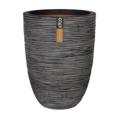 Vaas elegant laag rib NL 36x47 antraciet Capi Europe