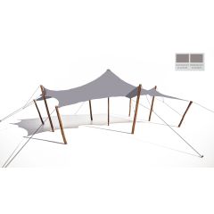 Stretchtent 6x6 platinum feesttent Nomadik Stretch
