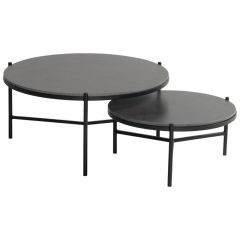 Carson koffietafel zwart dia. 82 H 38 cm Hartman