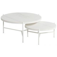 Carson koffietafel wit dia. 62 H 30 cm Hartman