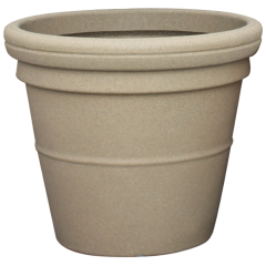 Ronde 180L zandkleurige plantenbak - Prestige Rome