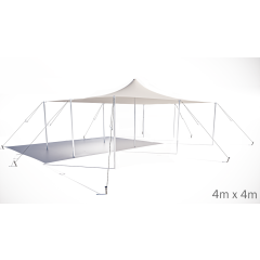 Kit stretchtent 4x4 no wall wit feesttent Nomadik Stretch